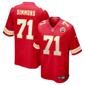 00c3b0cf800501e9c83636323d73c224.jpeg Men's Kansas City Chiefs #71 Josh Simmons Red 2025 NFL Draft First Round Pick Game Jersey