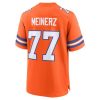 Men's Denver Broncos #77 Quinn Meinerz Orange Mile High Collection 1977 Throwback Player Game Jersey