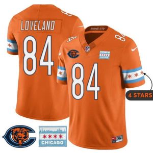 029e0e5b7eca51174c6173ebe40c9cc0.jpeg Men's Chicago Bears #84 Colston Loveland Orange City Edition With Chicago Flag Vapor F.U.S.E. Untouchable Limited Jersey