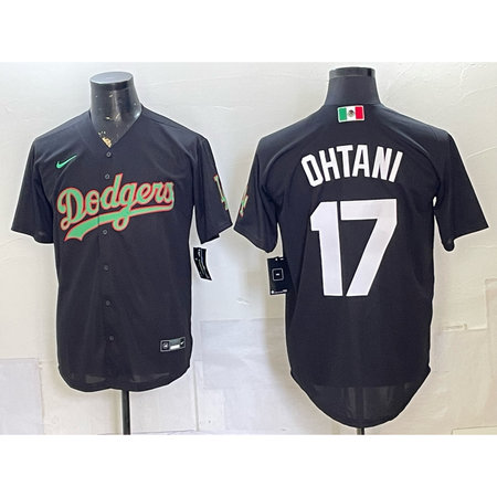 Youth Los Angeles Dodgers #17 Shohei Ohtani Black Mexico Jersey