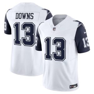 Men's Dallas Cowboys #13 Caleb Downs White 2026 NFL Draft Vapor F.U.S.E. Limited Jersey