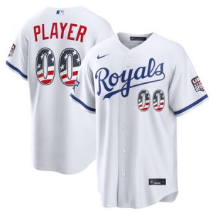 Youth Kansas City Royals Nike White 2026 All-Star Edition Stars & Stripes Stadium Custom Jersey