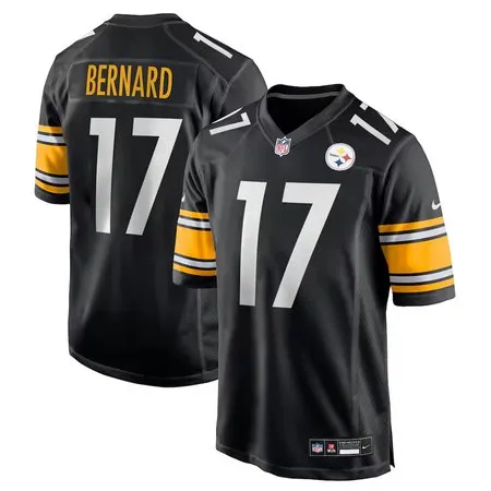 Men's Pittsburgh Steelers #17 Germie Bernard Black 2026 NFL Draft Game Jersey