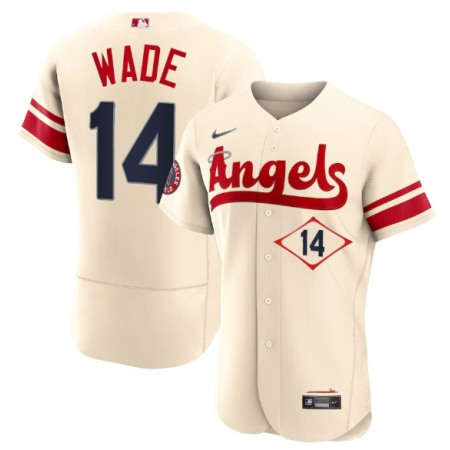 Men's Los Angeles Angels #14 Tyler Wade 2022 Cream City Connect Flex Base Stitched Jersey 7LAO