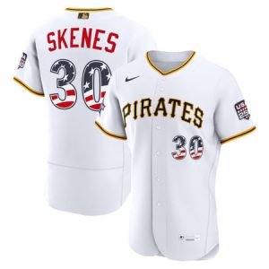 Youth Pittsburgh Pirates #30 Paul Skenes Nike White 2026 All-Star Edition Stars & Stripes Authentic Jersey