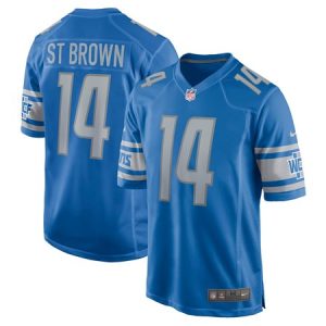 0d6651e9bd402b08c29181f8cfa366f8.jpeg Men's Detroit Lions #14 Amon-Ra St. Brown Blue Game Player Jersey