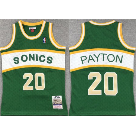 0ed892fd089940dd253395632897ce4b.jpeg Youth Oklahoma City Thunder #20 Gary Payton Green/White Stitched Basketball Jersey