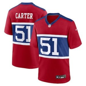 Men's New York Giants #51 Abdul Carter Red First Round Pick Alternate Game Jersey