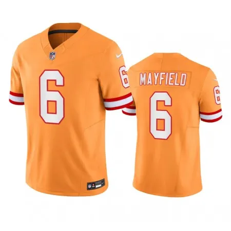 0f3e9b610bde7366abbb60fae89bb339.webp Men's Tampa Bay Buccaneers #6 Baker Mayfield Orange 2023 F.U.S.E. Throwback Limited Stitched Jersey