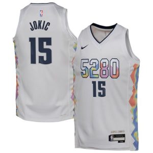 106dd29ff7f799020f6d6248c167028f.jpeg Youth Denver Nuggets #15 Nikola Jokic White 2024/25 Swingman City Edition Player Jersey