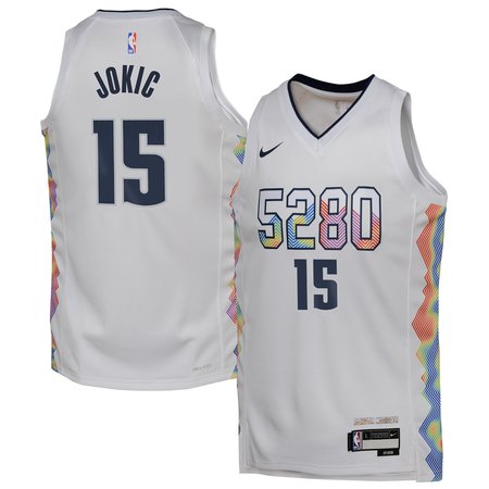 106dd29ff7f799020f6d6248c167028f.jpeg Youth Denver Nuggets #15 Nikola Jokic White 2024/25 Swingman City Edition Player Jersey