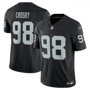 Men's Las Vegas Raiders #98 Maxx Crosby Black 2023 F.U.S.E Vapor Untouchable Stitched Football Jersey