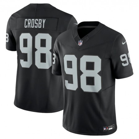 12bd6630ff39af5a4d9ef092da9f7875.jpeg Men's Las Vegas Raiders #98 Maxx Crosby Black 2023 F.U.S.E Vapor Untouchable Stitched Football Jersey