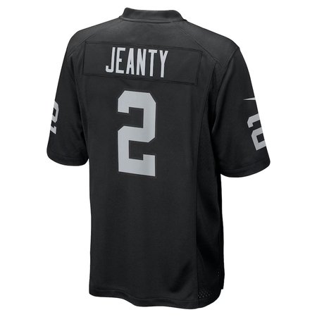 Men's Las Vegas Raiders #2 Ashton Jeanty  Black 2025 NFL Draft First Round Pick Game Jersey