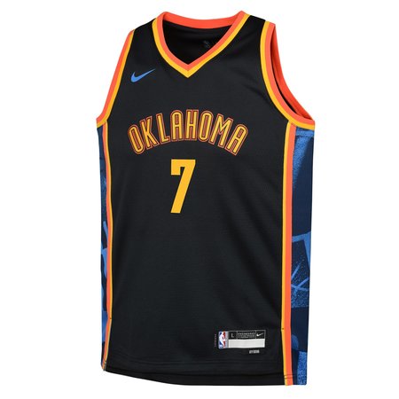 Youth Oklahoma City Thunder #7 Chet Holmgren Black 2024/25 Swingman City Edition Player Jersey