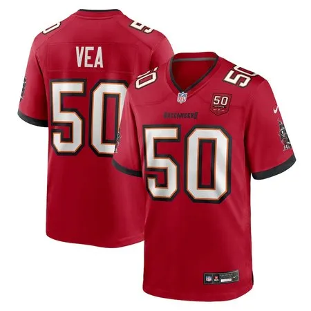 Men's Tampa Bay Buccaneers #50 Vita Vea Red 50th Anniversary Game Jersey