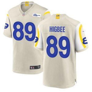 1411e1c6300b380b5e32bdd52164e054.jpeg Men's Los Angeles Rams Tyler Higbee Bone Game Player Jersey