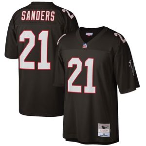 Men's Atlanta Falcons #21 Deion Sanders  Black Retired Player Jersey