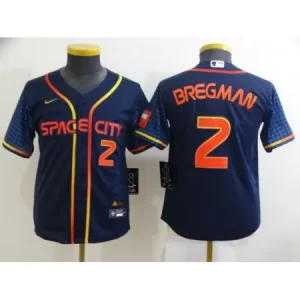 Youth Houston Astros #2 Alex Bregman 2022 Navy City Connect Stitched Jersey KXPQ