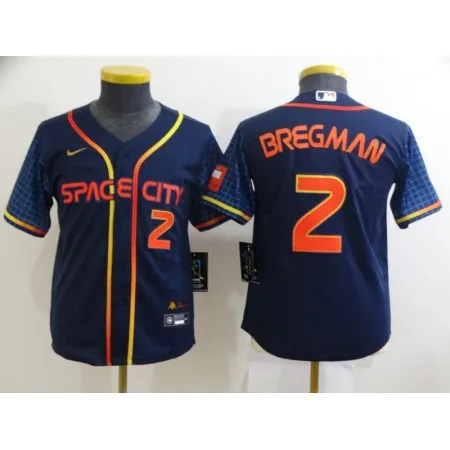 1502638ecebdb95cdb2ca47eb63371d8.webp Youth Houston Astros #2 Alex Bregman 2022 Navy City Connect Stitched Jersey KXPQ