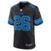 16d3f731eb5cdae46a964531f9673d87.jpeg Men's Detroit Lions #26 Jahmyr Gibbs Black 2nd Alternate Game Jersey