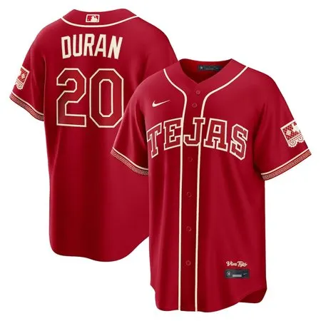 Youth Texas Rangers #20 Ezequiel Duran Nike Red 2026 City Connect Stadium Jersey IC3Y