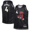 Youth Toronto Raptors #4 Scottie Barnes Black 2024/25 Swingman City Edition Player Jersey