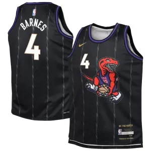 174799f096324a1d8fd1d0df4c9c7b87.webp Youth Toronto Raptors #4 Scottie Barnes Black 2024/25 Swingman City Edition Player Jersey