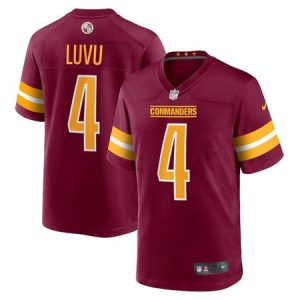 Men's #4 Frankie Luvu Burgundy Washington Commanders Game Jersey