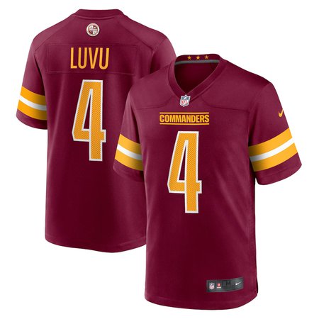 Men's #4 Frankie Luvu Burgundy Washington Commanders Game Jersey
