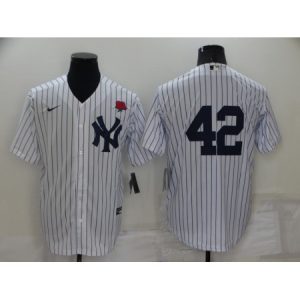 Men's New York Yankees #42 Mariano Rivera White Cool Base Stitched Baseball Jersey L108