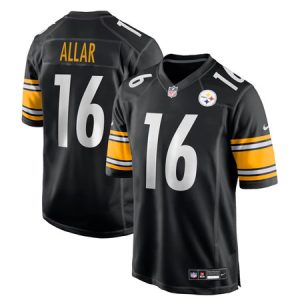 Men's Pittsburgh Steelers #16 Drew Allar Black 2026 NFL Draft Game Jersey