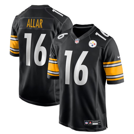 Men's Pittsburgh Steelers #16 Drew Allar Black 2026 NFL Draft Game Jersey