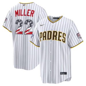 Men's San Diego Padres #22 Mason Miller Nike White 2026 All-Star Edition Stars & Stripes Stadium Jersey