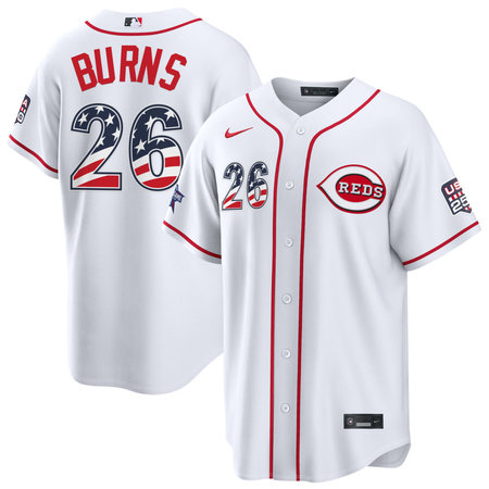 Youth Cincinnati Reds #26 Chase Burns Nike White 2026 All-Star Edition Stars & Stripes Stadium Jersey
