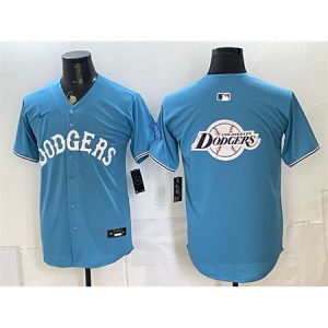 Men's Los Angeles Dodgers Team Big Logo Blue Vapor Limited Jersey ESAZ
