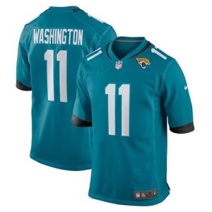 Men's Jacksonville Jaguars #11 Parker Washington Teal Team Game Jersey