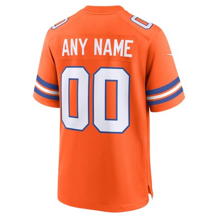 Men's Denver Broncos  Orange Mile High Collection 1977 Throwback Custom Game Jersey