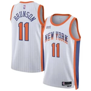 Unisex New York Knicks #11 Jalen Brunson White 2024/25 Swingman City Edition Player Jersey