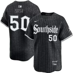 Men's Chicago White Sox #50 Lenyn Sosa Black Home Official Player Jersey OWG5