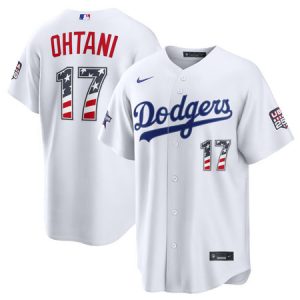 Men's Los Angeles Dodgers #17 Shohei Ohtani Nike White 2026 All-Star Edition Stars & Stripes Stadium Jersey