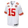 1eec67247c8d978669a99e43beb77c4c.jpeg Men's Kansas City Chiefs #15 Patrick Mahomes White Super Bowl LIX Game Jersey