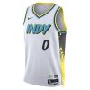 1f10efae1d2168b42685f9d67bae35f7.jpeg Unisex Indiana Pacers Tyrese Haliburton White 2024/25 Swingman Player Jersey - City Edition