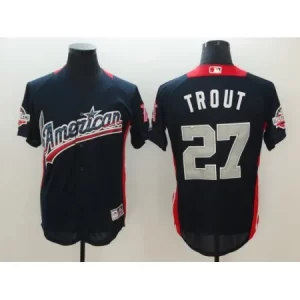 American League #27 Mike Trout Navy 2018 MLB All-Star Game Home Run Derby Jersey RO0L