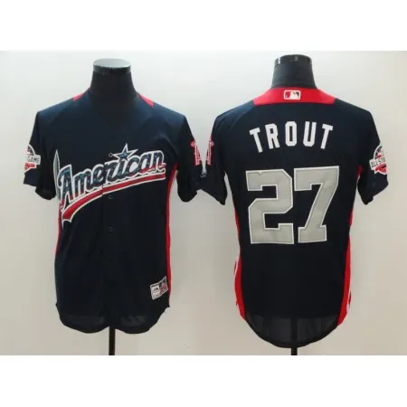 American League #27 Mike Trout Navy 2018 MLB All-Star Game Home Run Derby Jersey RO0L