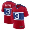 Men's New York Giants #3 Deonte Banks Century Red Alternate Player Game Jersey