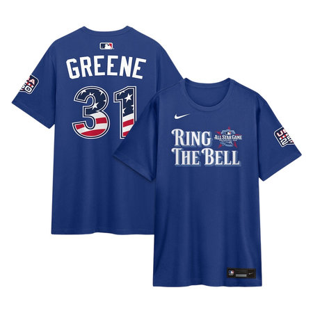 Men's American League #31 Riley Greene Nike Rush Blue 2026 All-Star Game Name & Number T-Shirt