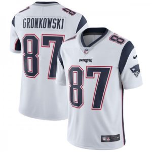 Men's New England Patriots #87 Rob Gronkowski  White Vapor Untouchable Limited Stitched NFL Jersey