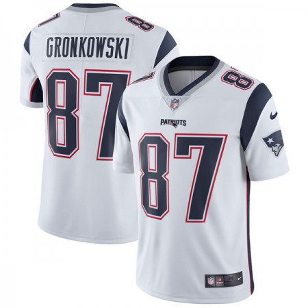 Men's New England Patriots #87 Rob Gronkowski  White Vapor Untouchable Limited Stitched NFL Jersey