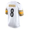 251f0fc9ea7ee5e489df38bc0412f4df.jpeg Men's Pittsburgh Steelers #8 Aaron Rodgers White Game Jersey